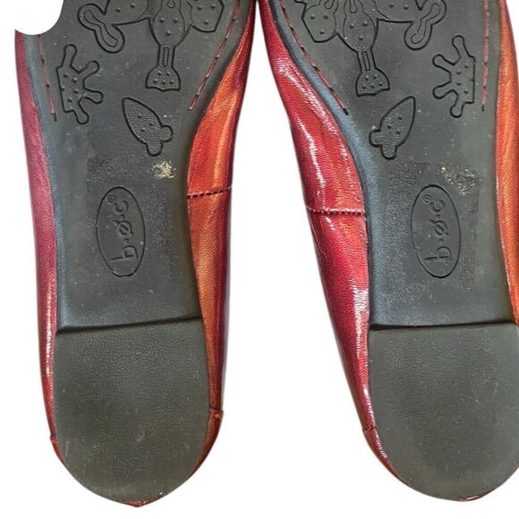 B.O.C. Red Metallic Patent Leather Penny Loafer Slip On Flats Size 9.5 EUC - Picture 5 of 5